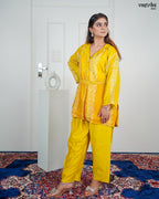 Yellow Silk Coord Set