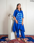 Blue Masleen Festive Coord Set