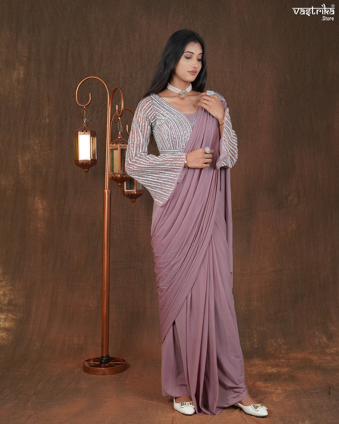 Elysia Handworked Drape Saree