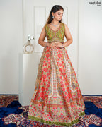 Fawn Silk & Khadi Silk Crop Top Set