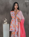 Alia-Cut Kurti & Printed Sharara Set