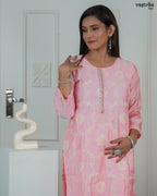 Round-Neck Kurti with Hand Embroidery
