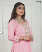 Hand Jari Thread Work Kurti Set