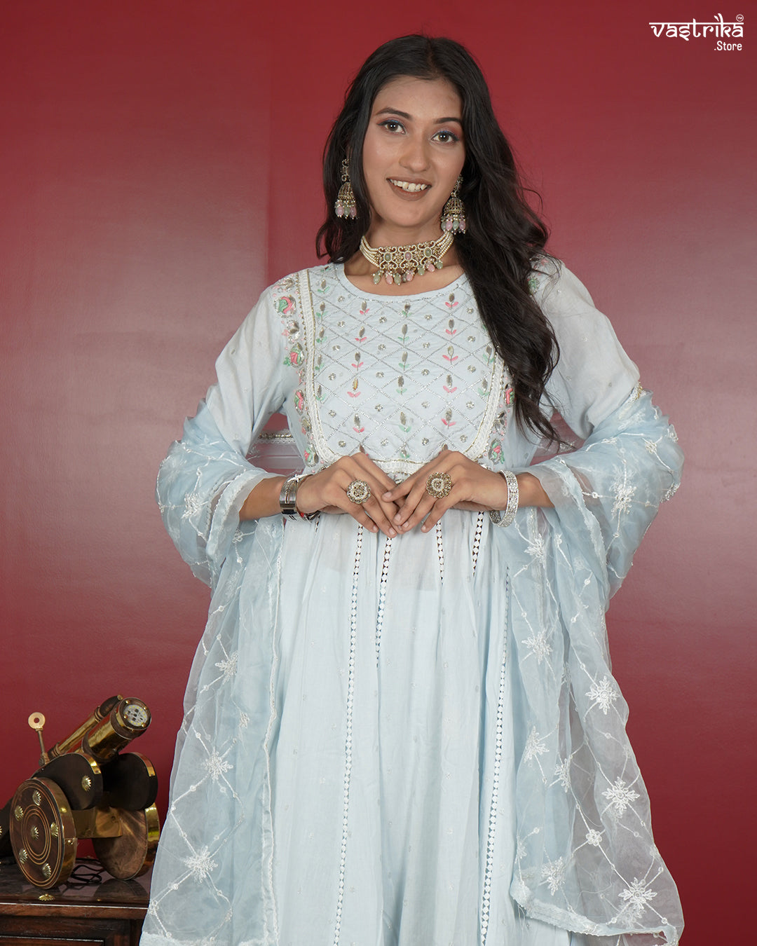 Handcrafted Cotton Frock Set