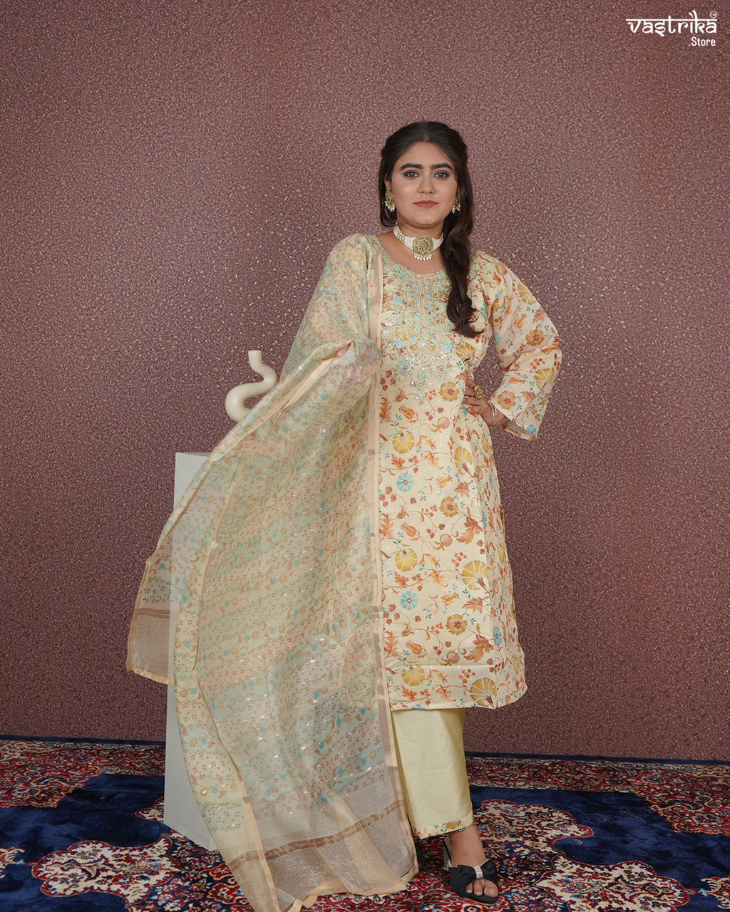 Subtle Shine Straight Kurti Set
