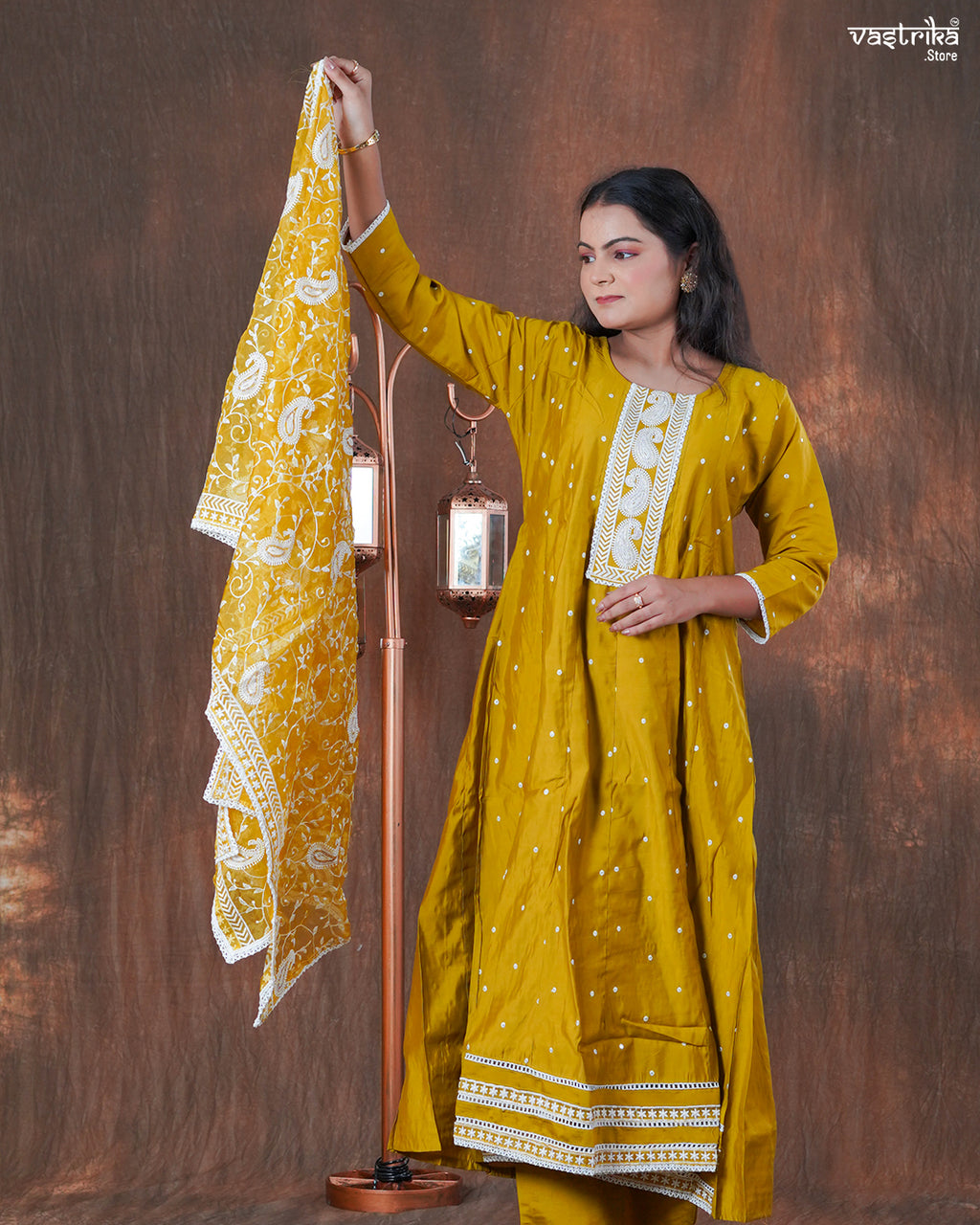 Roman Silk Frock Set