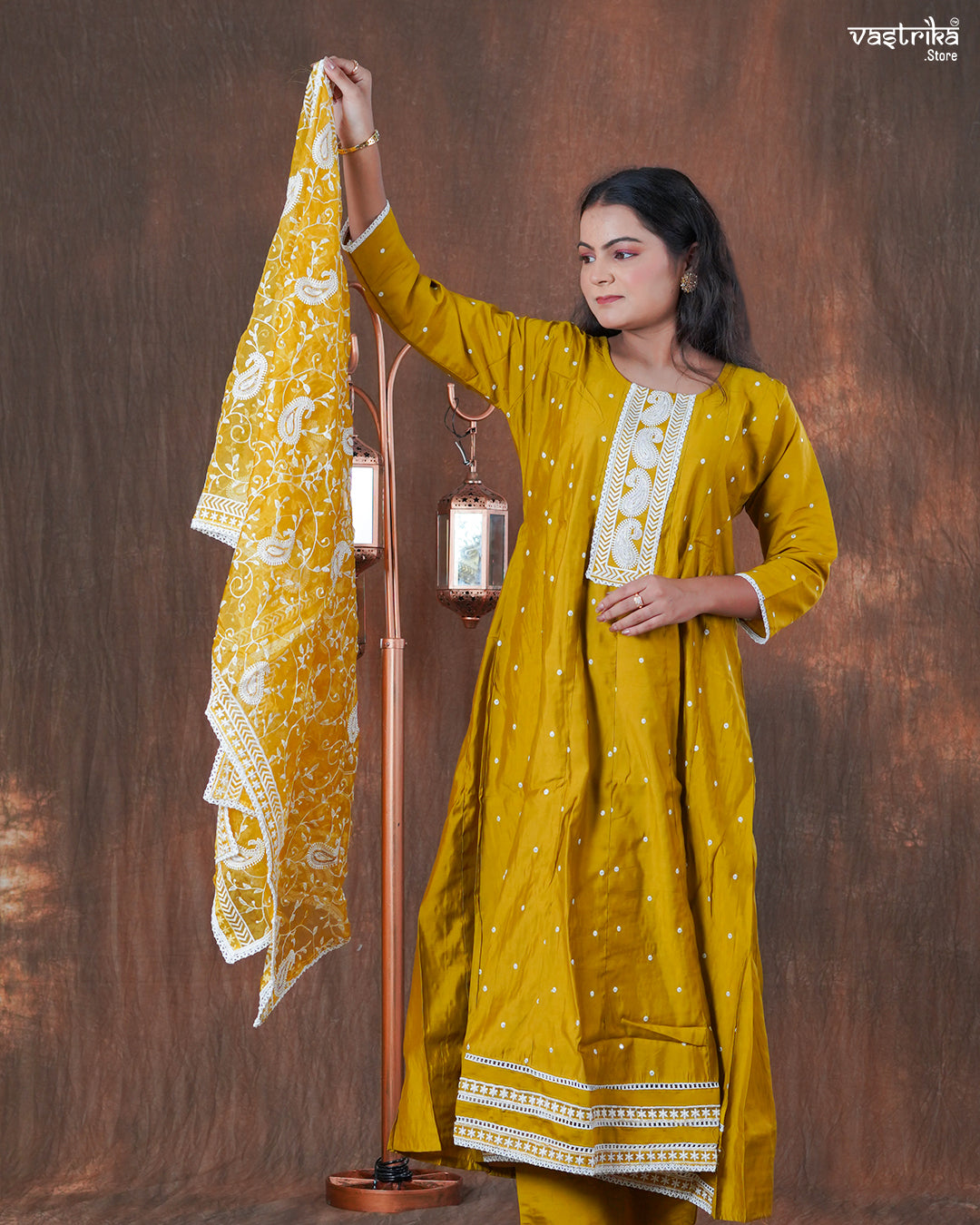 Roman Silk Frock Set