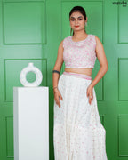 Off-White Georgette Co-ord Set