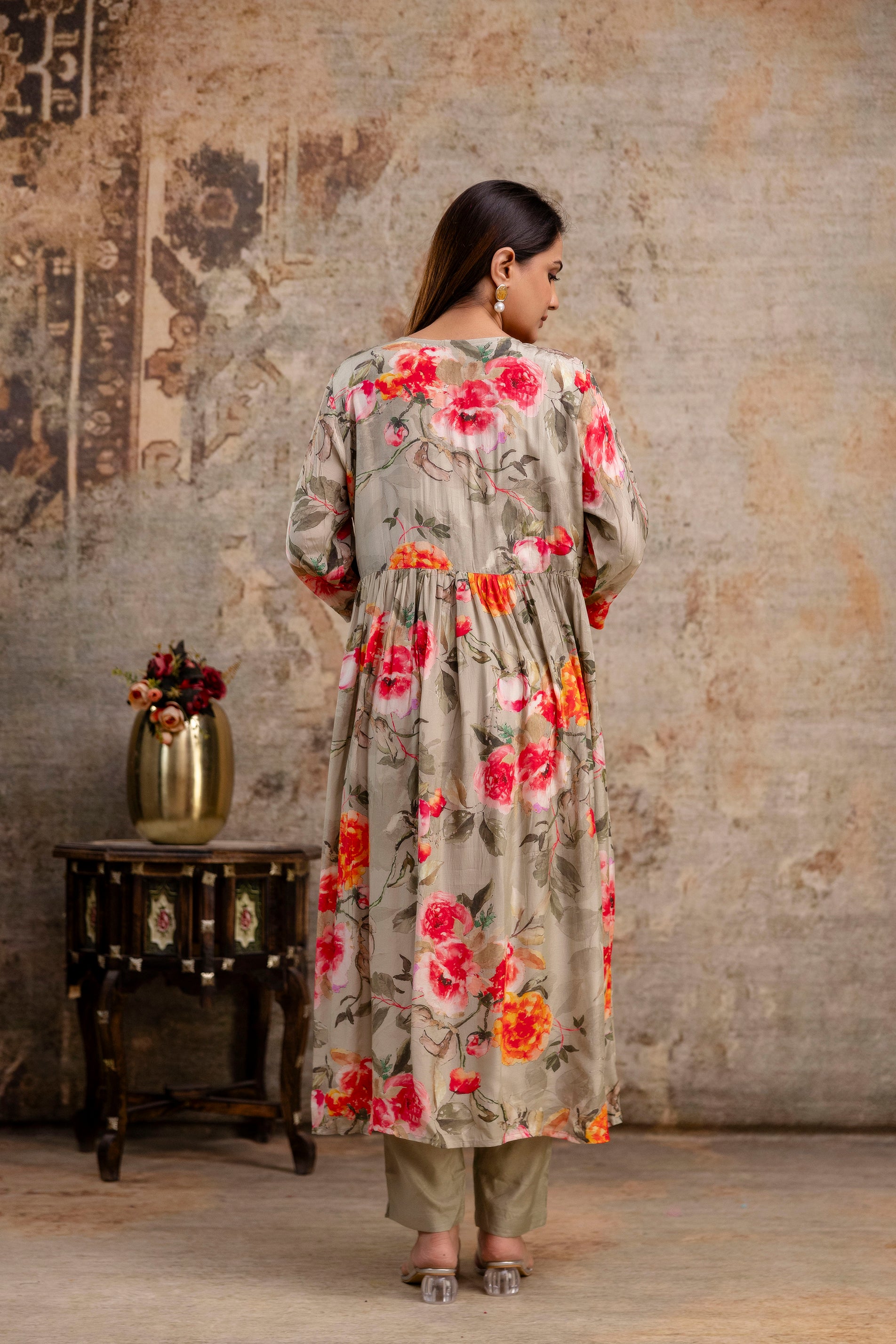 Printed Frock with Handwork