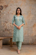 V-Neck Kurti with Codi Sequence