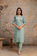 V-Neck Kurti with Codi Sequence