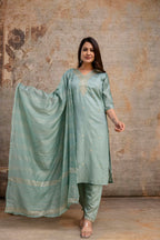 V-Neck Kurti with Codi Sequence