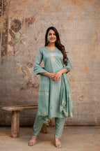 V-Neck Kurti with Codi Sequence