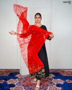 Black Aalia Resham Frock Set