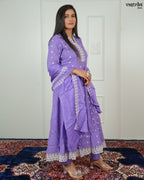 Thread Work V-Neck Frock Set