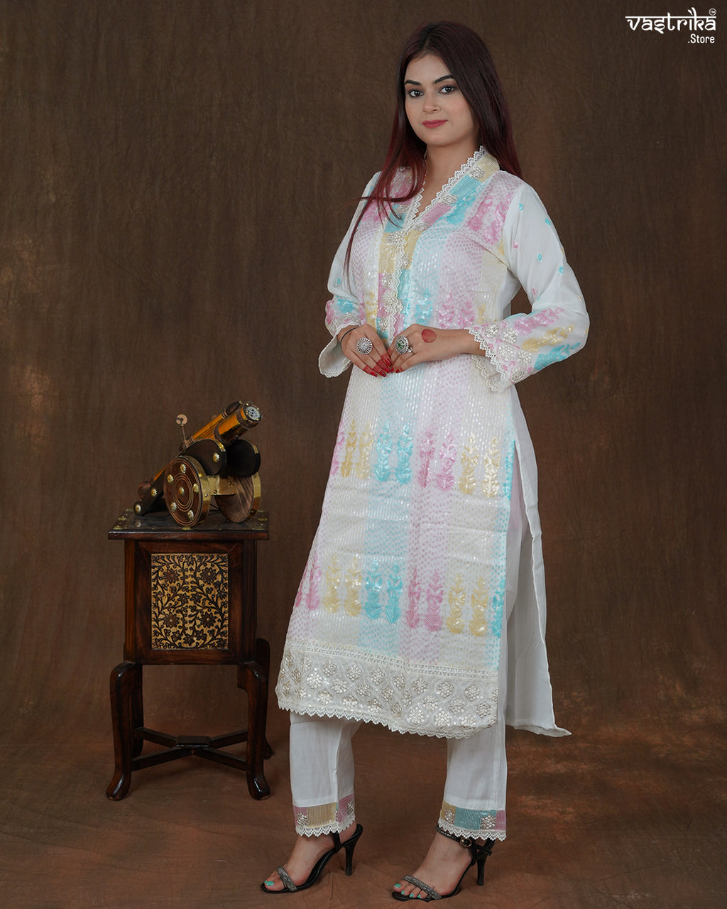 Riyana Sequin Jaal Kurti Set