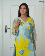 Printed Kurti Set with Handwork Detailing