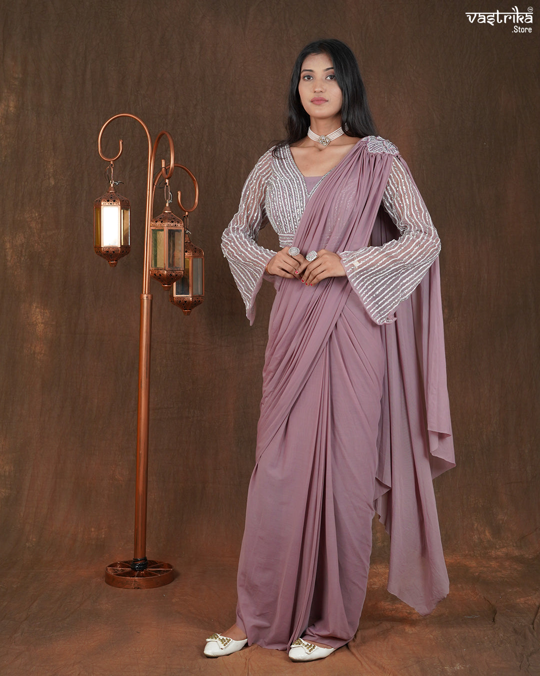 Elysia Handworked Drape Saree