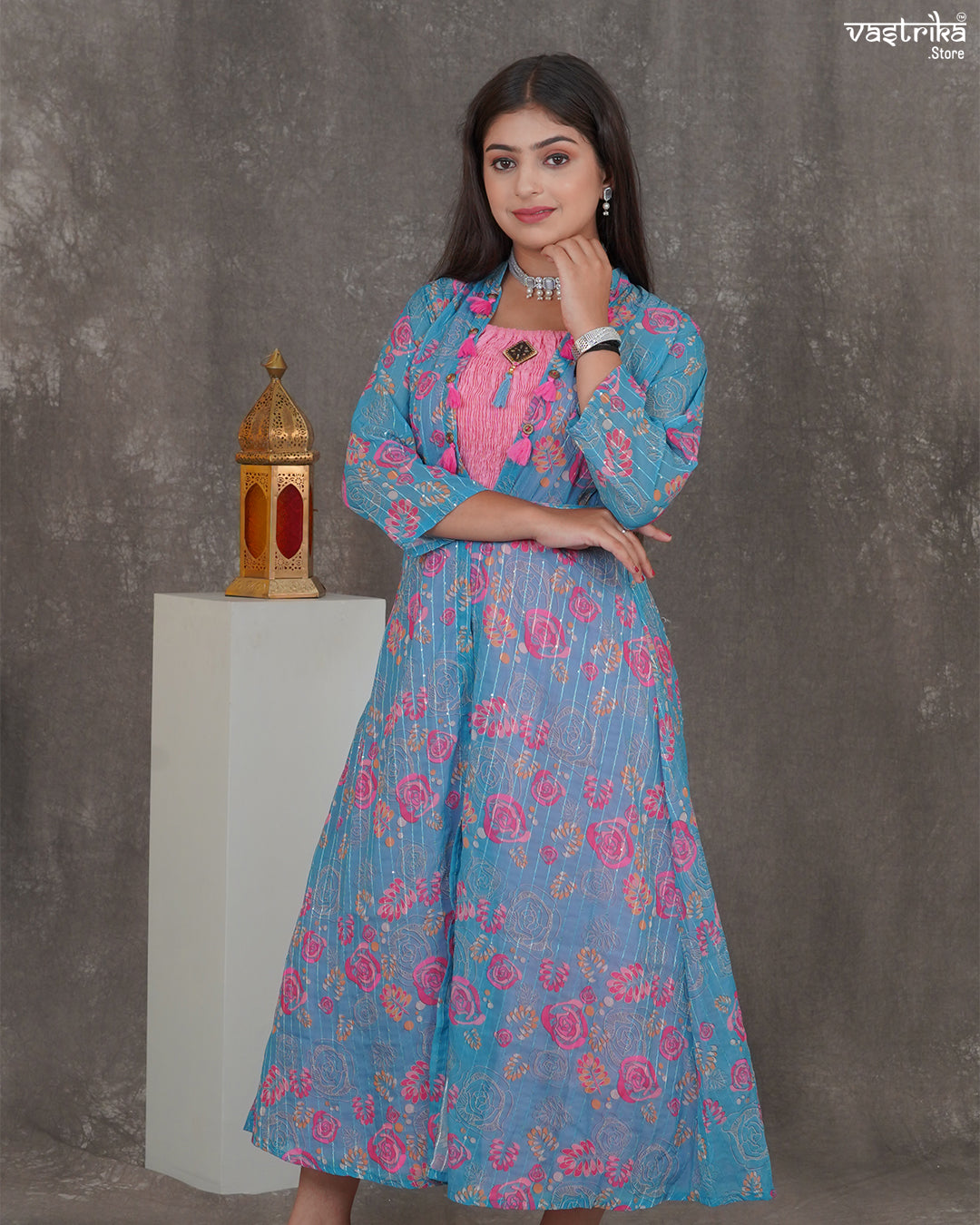 Belted Bloom Frock Set