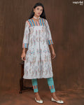 Cotton Frock Set with Chikan Work