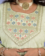 Chikankari Frock-Style Kurti Set