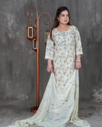 Cotton Kurti Set with Chikan Work