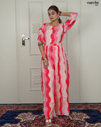 Multicolour Handworked Santoon Jumpsuit
