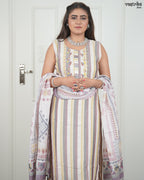 Designer V-Wing Work Kurti Set