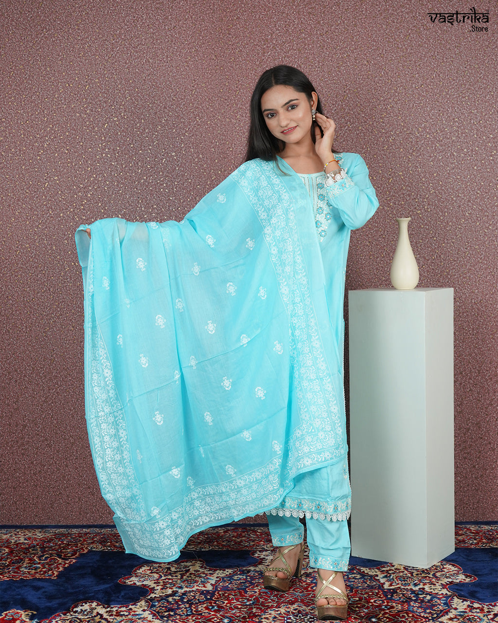 Elegant Rayon Cotton Kurti Set