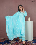 Elegant Rayon Cotton Kurti Set
