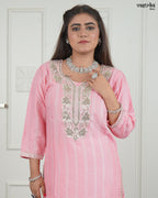 Hand Jari Thread Work Kurti Set