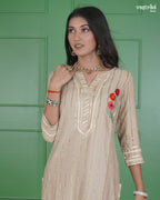 Jari & Handwork Kurti Set