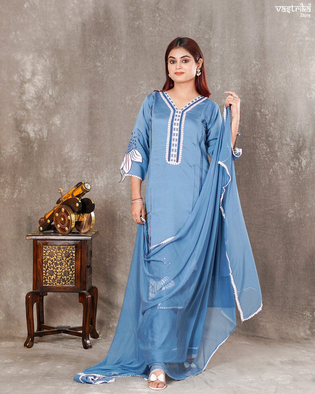 Roman Silk Kurti Set