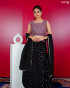 Black Georgette Co-ord Set