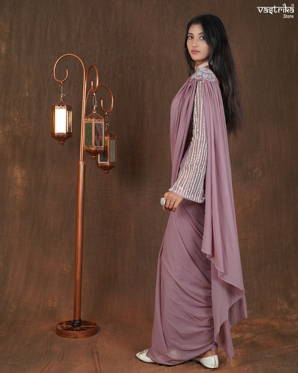 Elysia Handworked Drape Saree