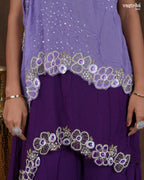 Georgette Poncho-Style Western Dress