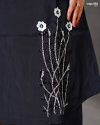 Black Roman Silk Coord Set