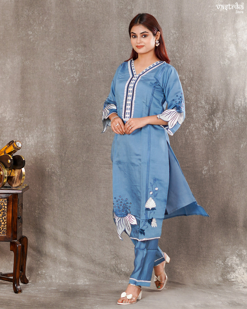 Roman Silk Kurti Set