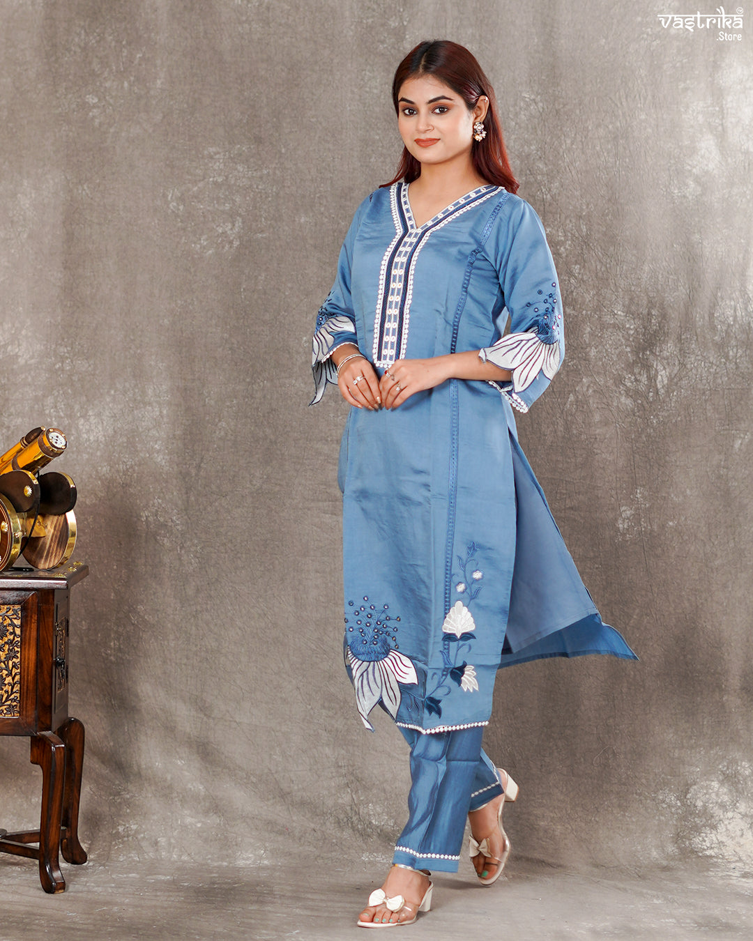 Roman Silk Kurti Set