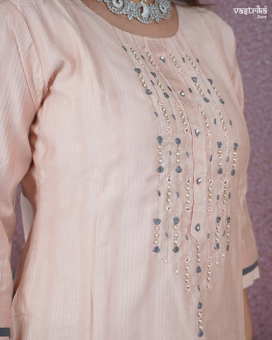 Hand-Embroidered Kurti Set