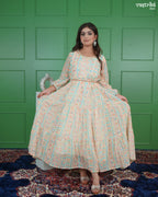 Chic Hand-Worked Belted One-Piece Frock