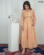 Hand-Worked Round Neck Shirt-Style Frock