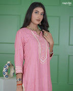 Gota Patti Hand-Embroidered Kurti Set