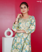 Firozi Maslin Frock Set