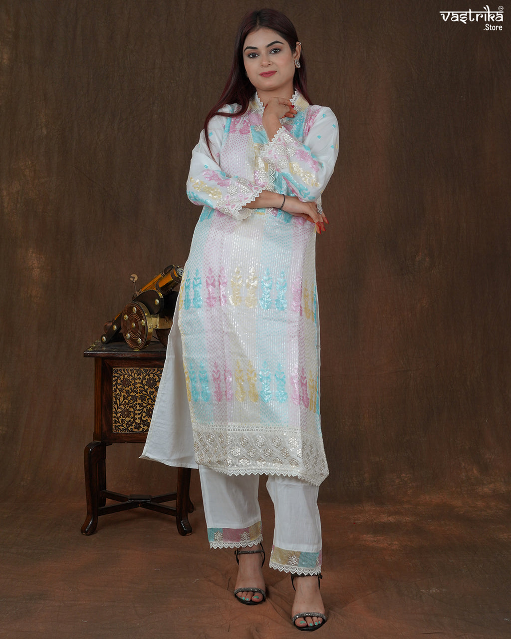Riyana Sequin Jaal Kurti Set