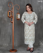 Cotton Kurti Set with Chikan Work