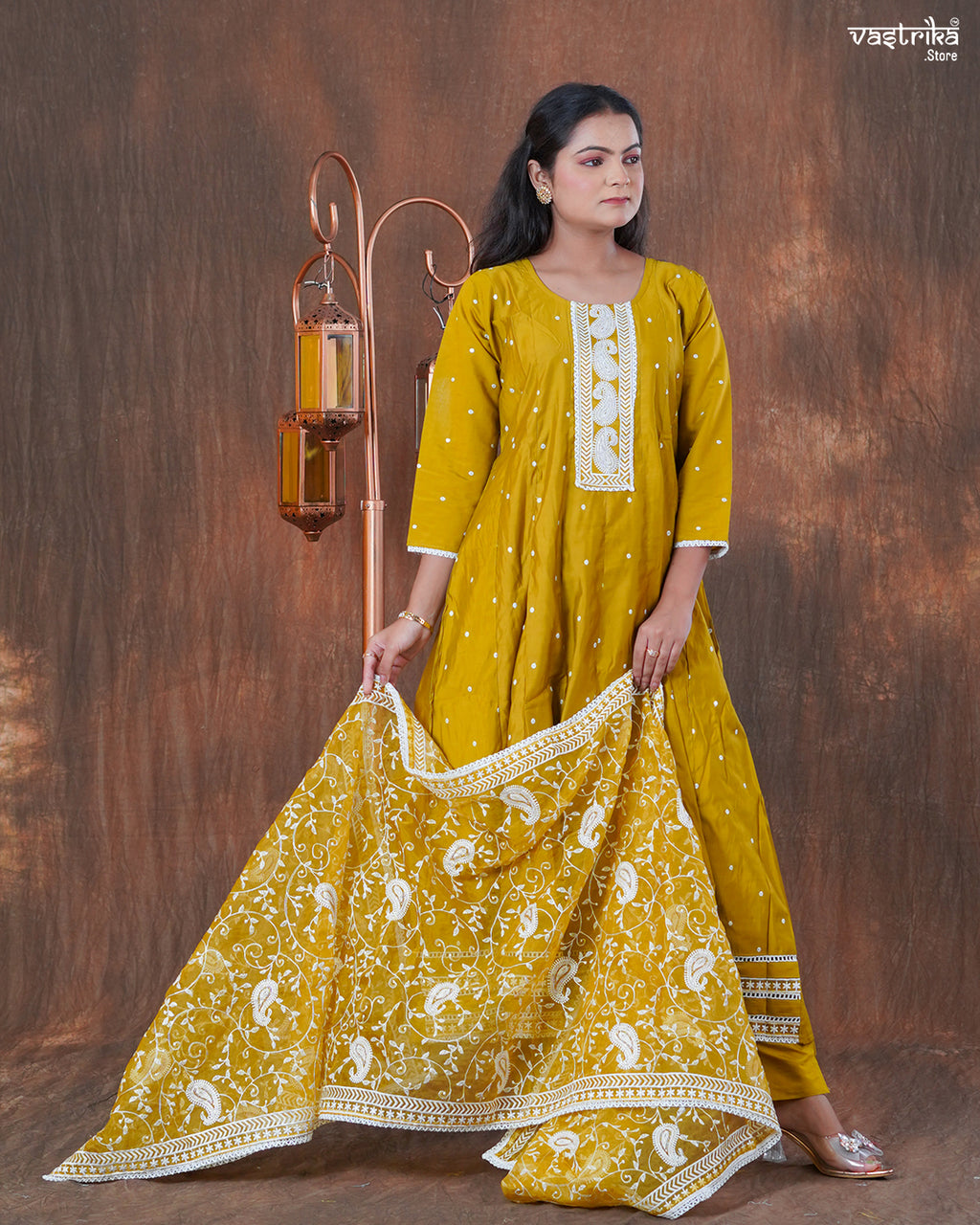 Roman Silk Frock Set