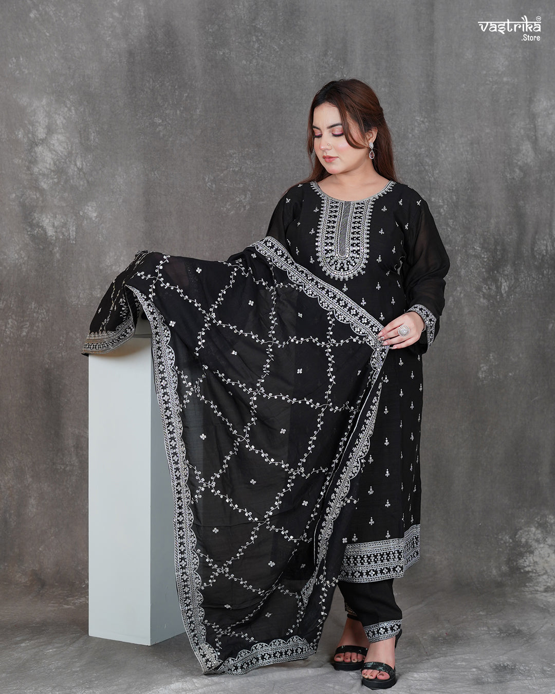 Round Neck Kurti Set