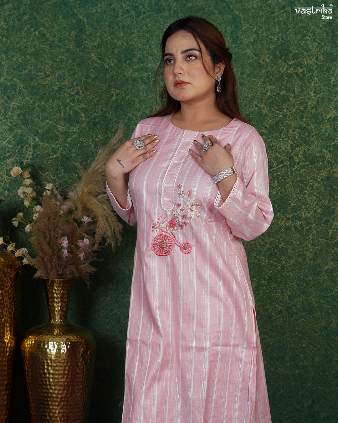 Elegant Cotton Kurti Set