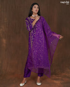 Full Jaal Handworked Kurti Set